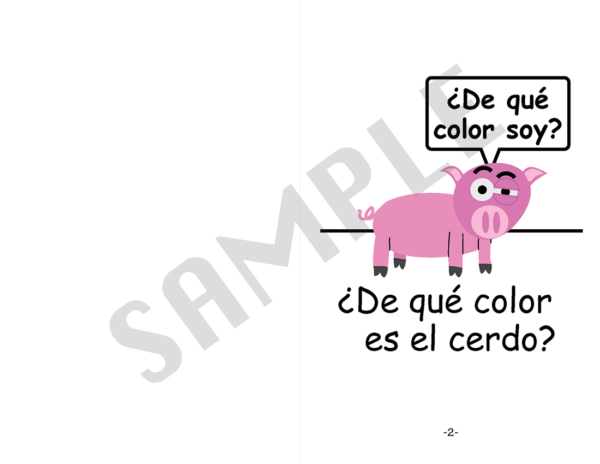 De que color es el cerdo half page SAMPLE3